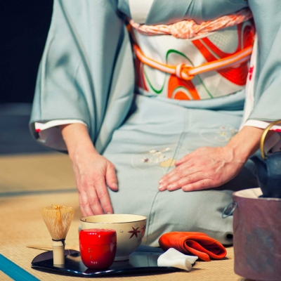 Cérémonie du thé au jardin Gyokusen-en